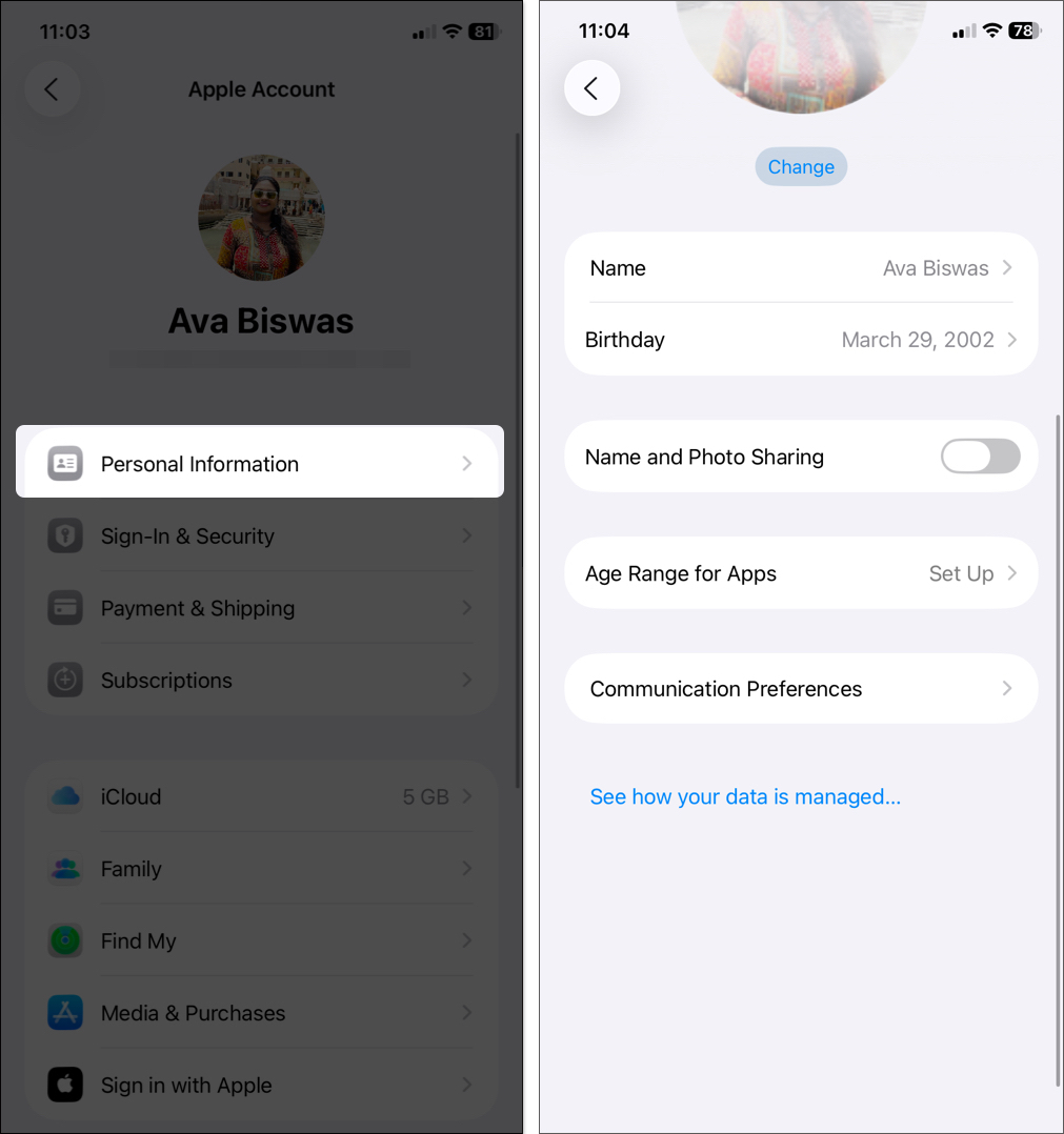Fill child details correctly