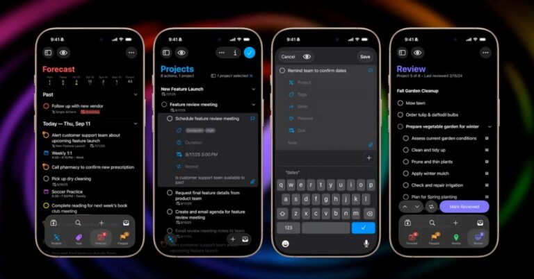 OmniFocus 4.8 Reveals Liquid Glass and Apple Intelligence