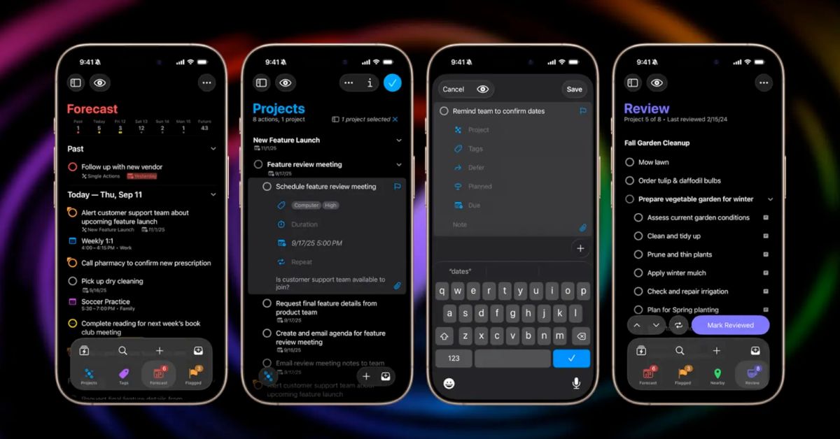 OmniFocus 4.8 Reveals Liquid Glass and Apple Intelligence