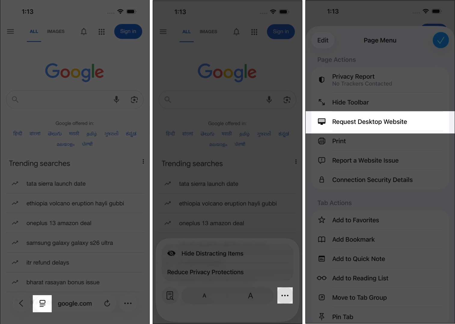 How to Request the Desktop Site on iPhone (Safari, Chrome and Firefox) – iGeeksBlog Open Safari tap the Reader icon open three-dot menu and select Request Desktop Website