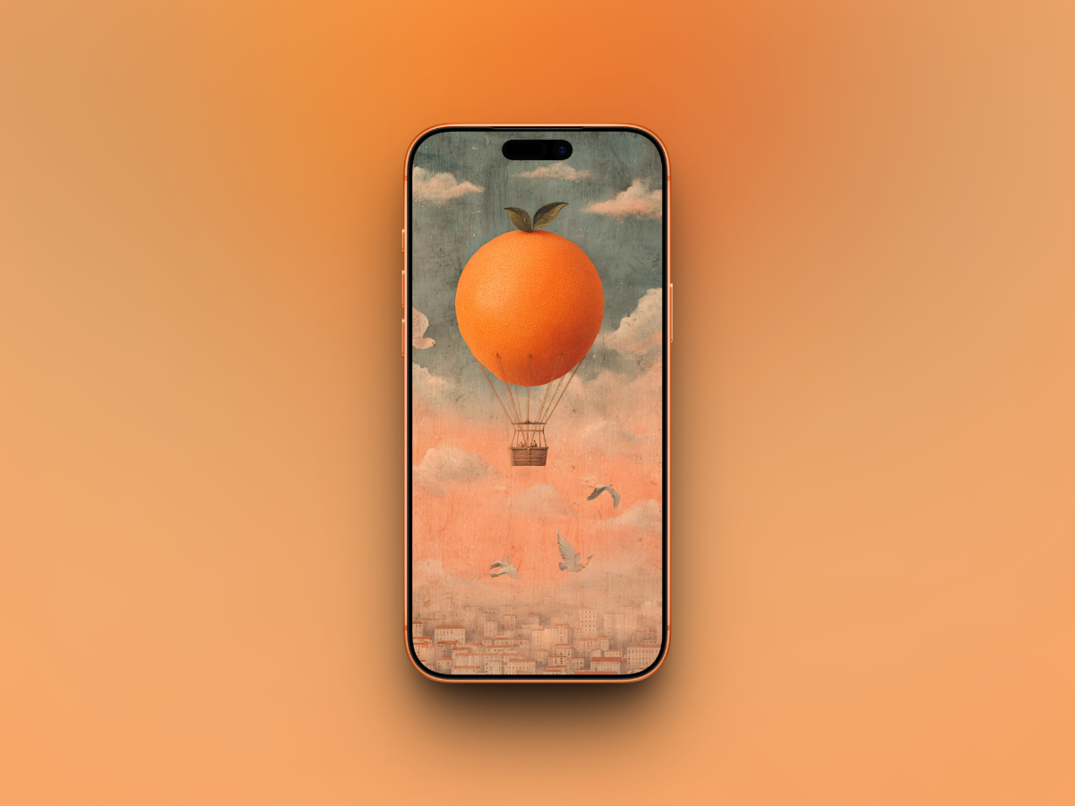 Orange vintage painting