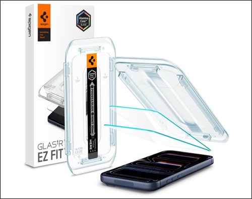 Spigen aluminacore tempered glass screen protector for iphone 17 series