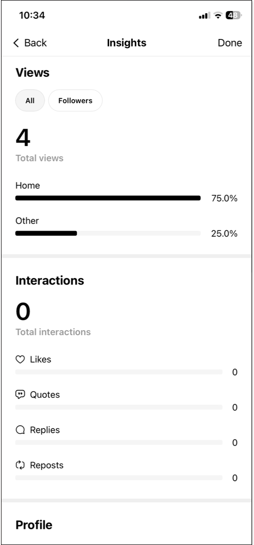 Access analytics and track performance on Threads