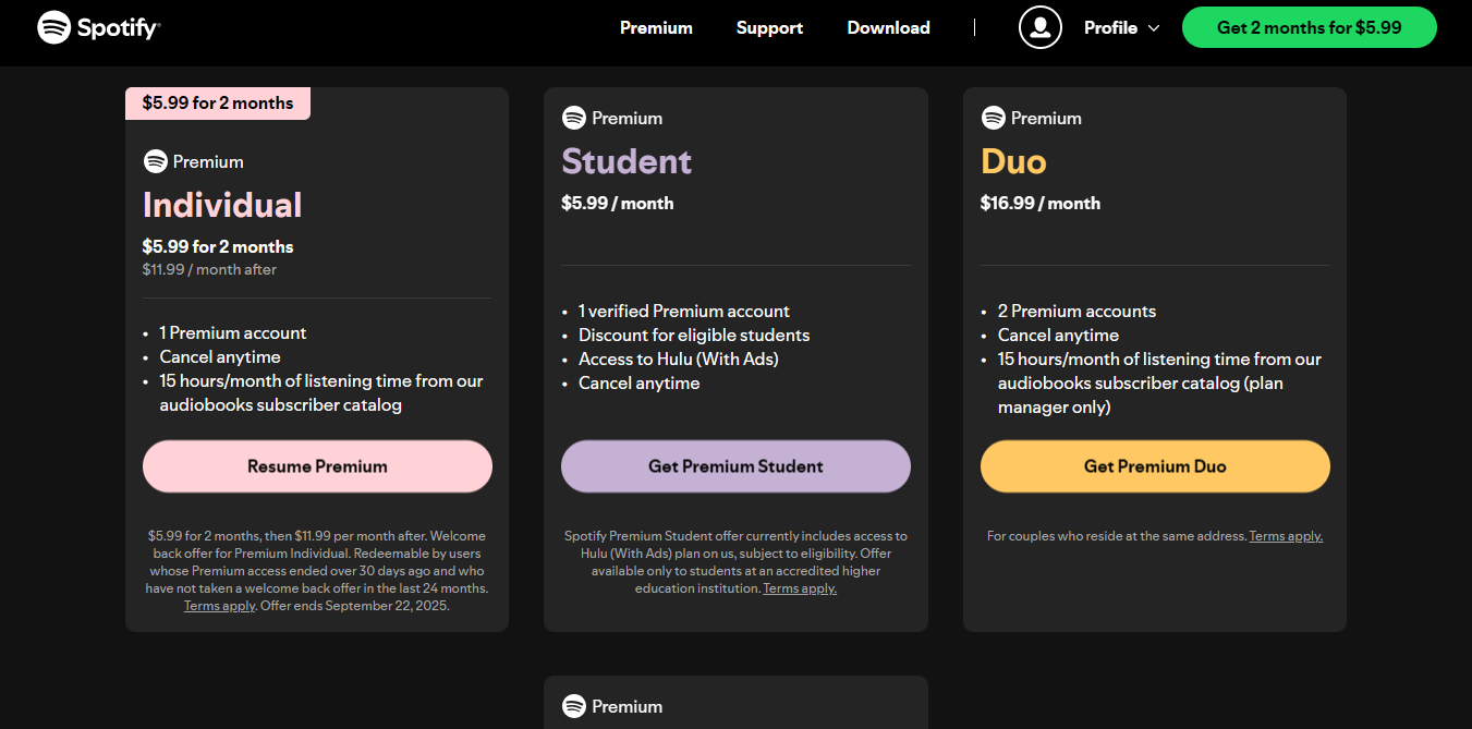 Change plan directly from payment page