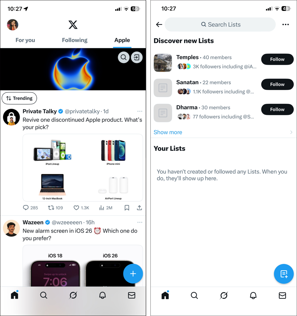 Create list and join community on Twitter