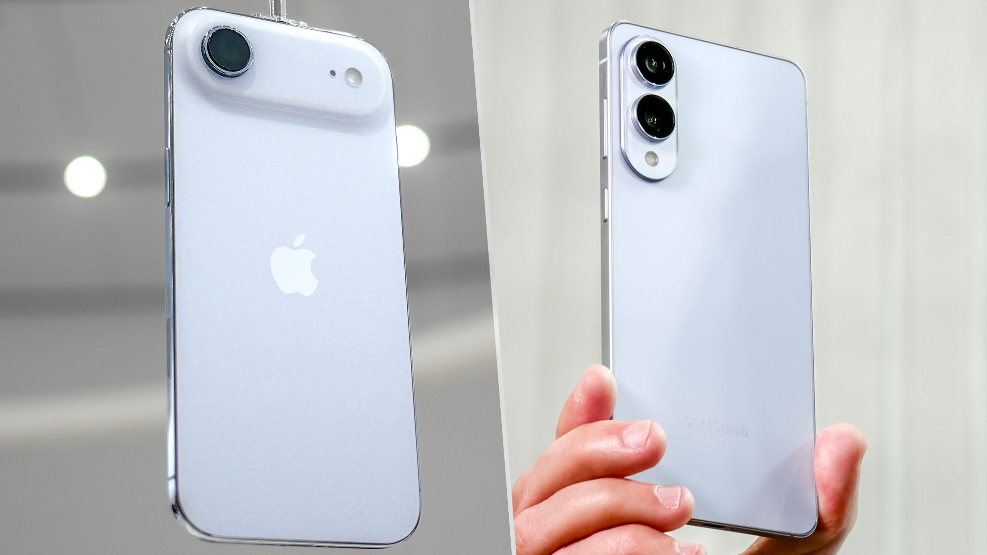 Iphone air and samsung s25 edge display and design