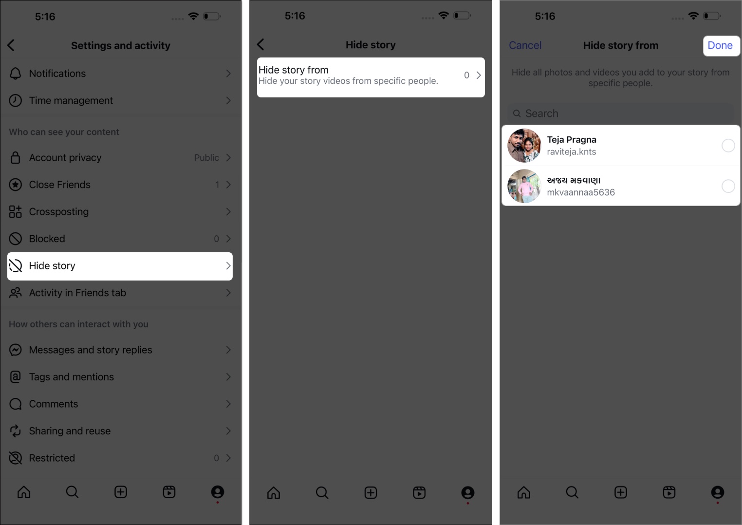 How to hide your instagram stories from specific people