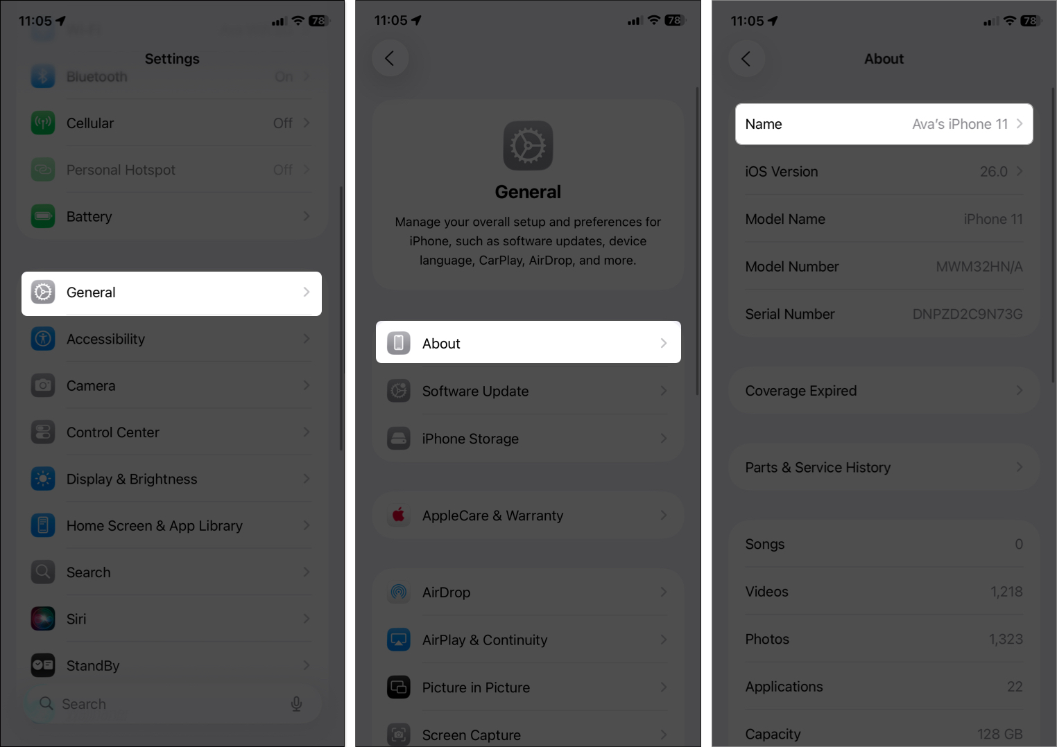 Set different name for the device