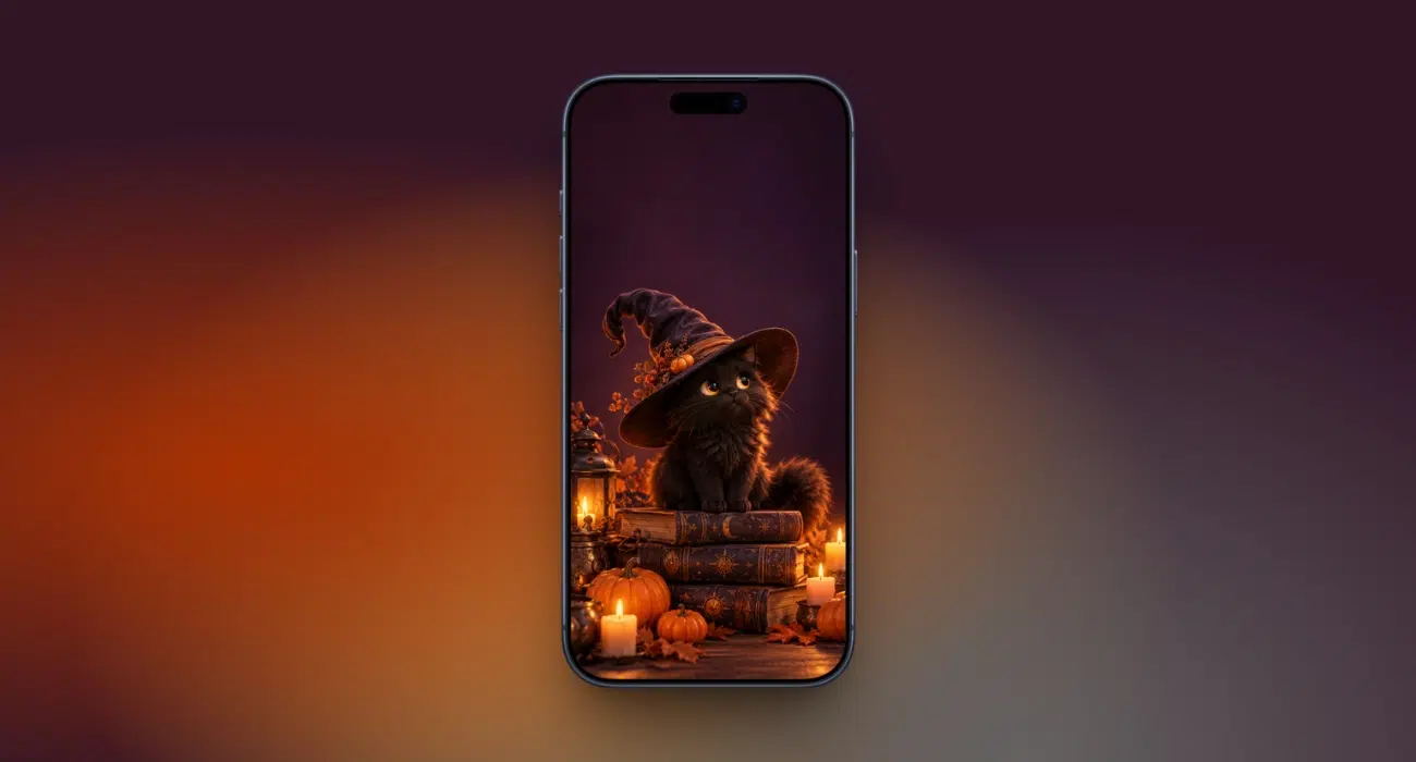 Download spooky Halloween wallpapers for iPhone in 4K – iGeeksBlog Halloween witch kitten