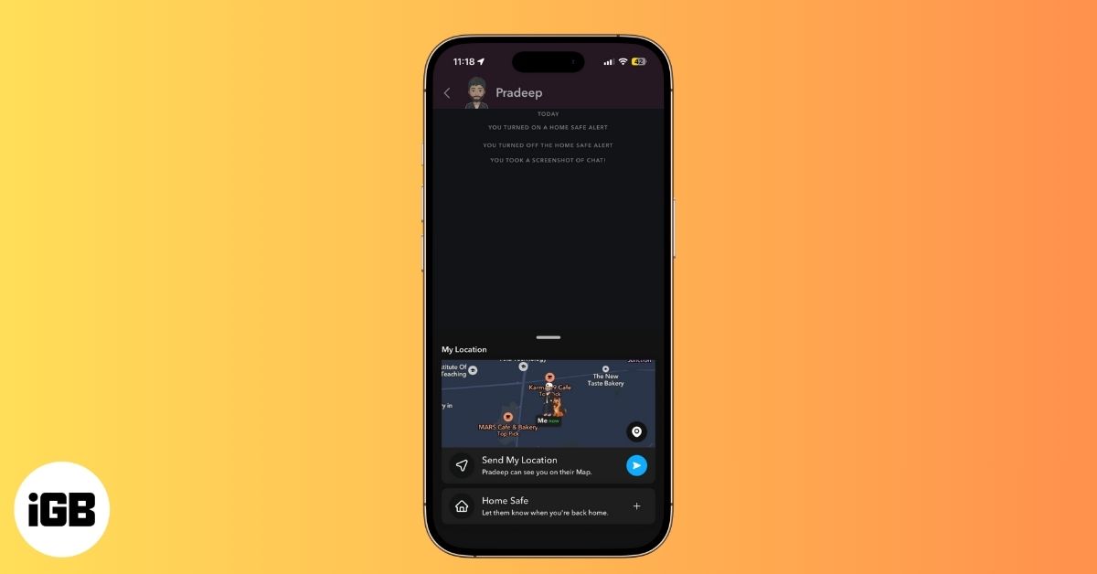 Home Safe on Snapchat