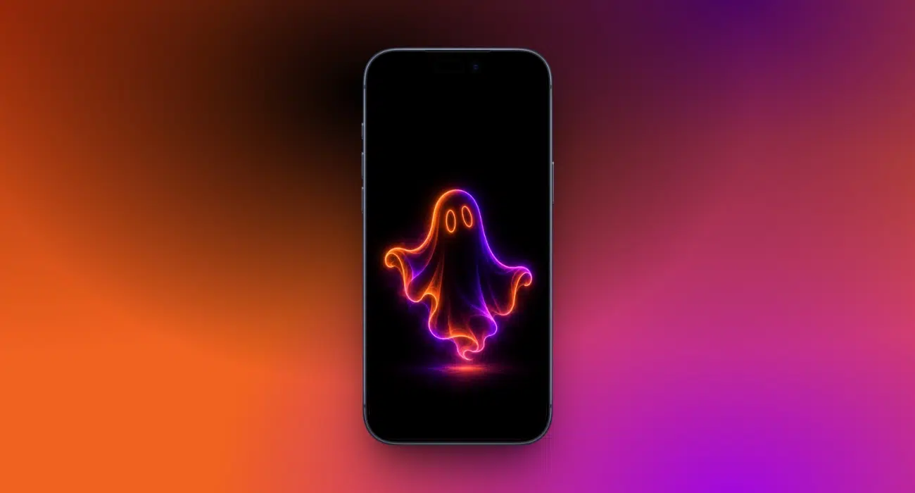 Download spooky Halloween wallpapers for iPhone in 4K – iGeeksBlog Neon phantom