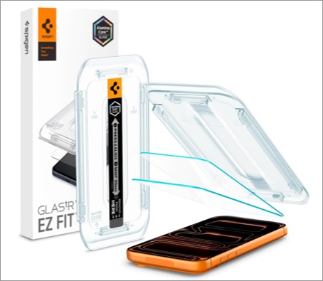 Spigen aluminacore tempered glass screen protector for iphone 17 pro max