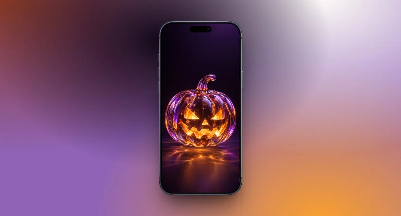 Download spooky Halloween wallpapers for iPhone in 4K – iGeeksBlog Violet crystal Jack-o'-Lantern