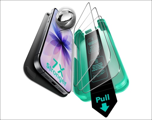 Esr 3 pack 9h+ glass for iphone 17