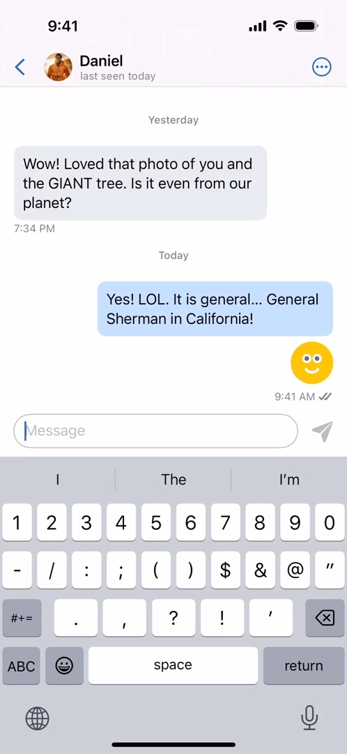 Isunday app messages