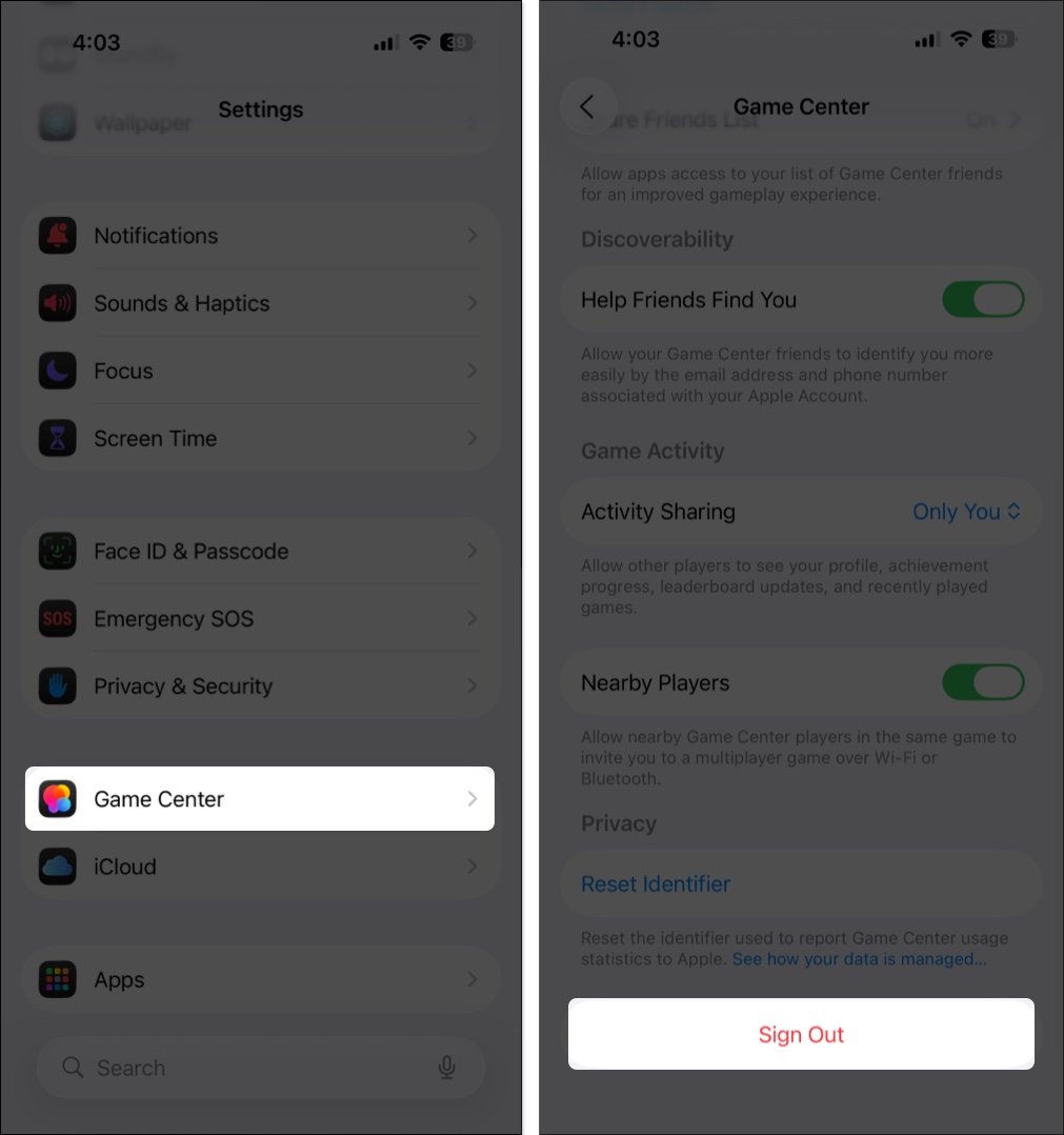 Manage game center data