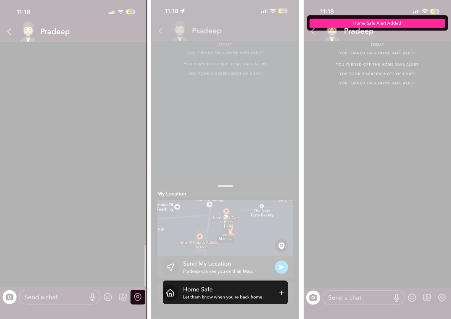 Use the home safe feature
