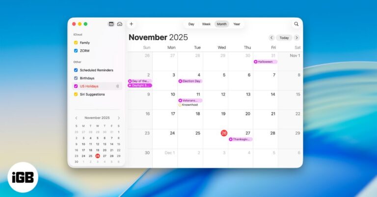 Apple Calendar on Mac