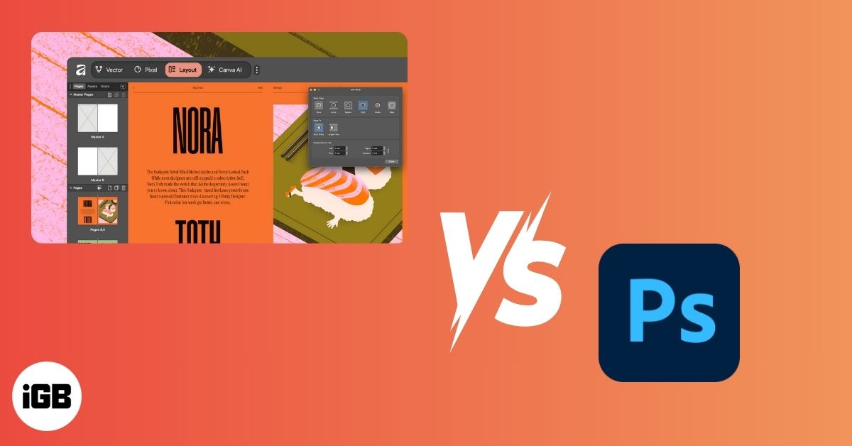 Canva Affinity vs Photoshop