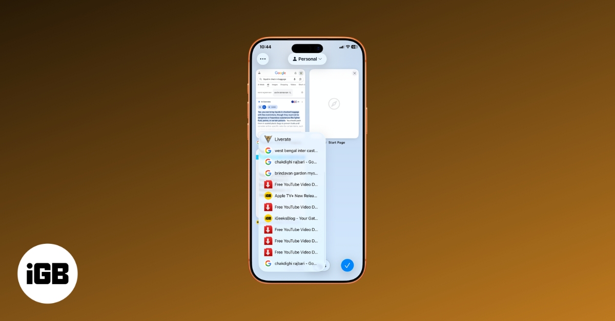 How to restore closed safari tabs