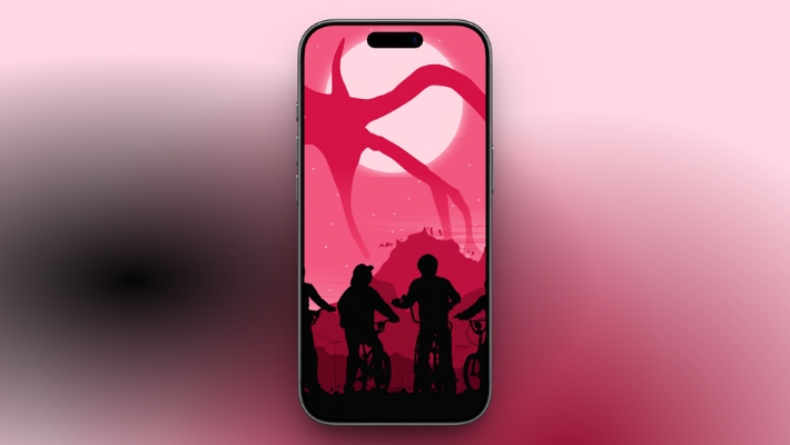 Minimal Pink Upside Down Silhouette