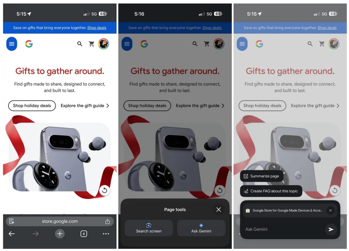 Chrome for iOS Introduces Built-In Gemini Features