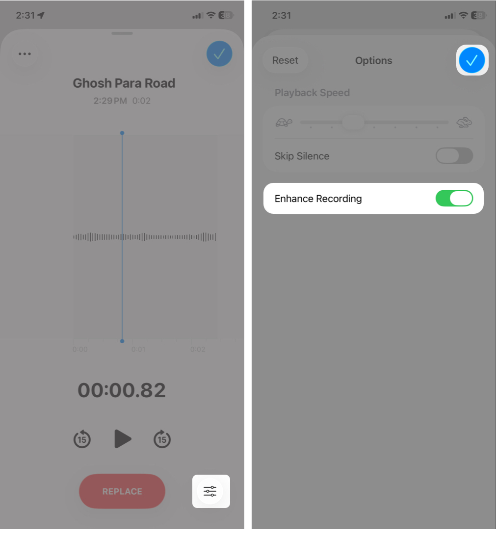 How to Record, Edit, and Share Voice Memos on iPhone in iOS 26 Tap the control button and toggle on enhance recording