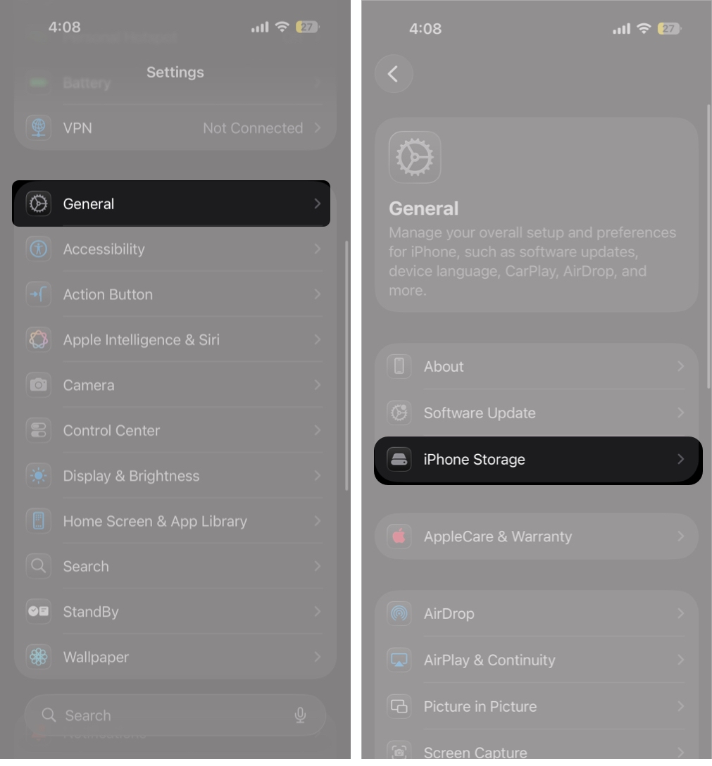 Go to Settings and General Tap on iPhone Storage and tap Calendar