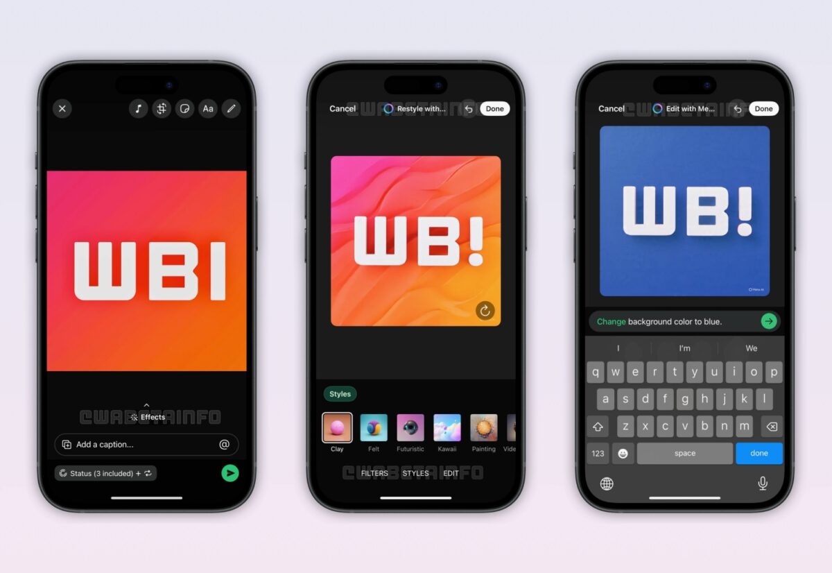 New AI Styles for Photo Editing in WhatsApp