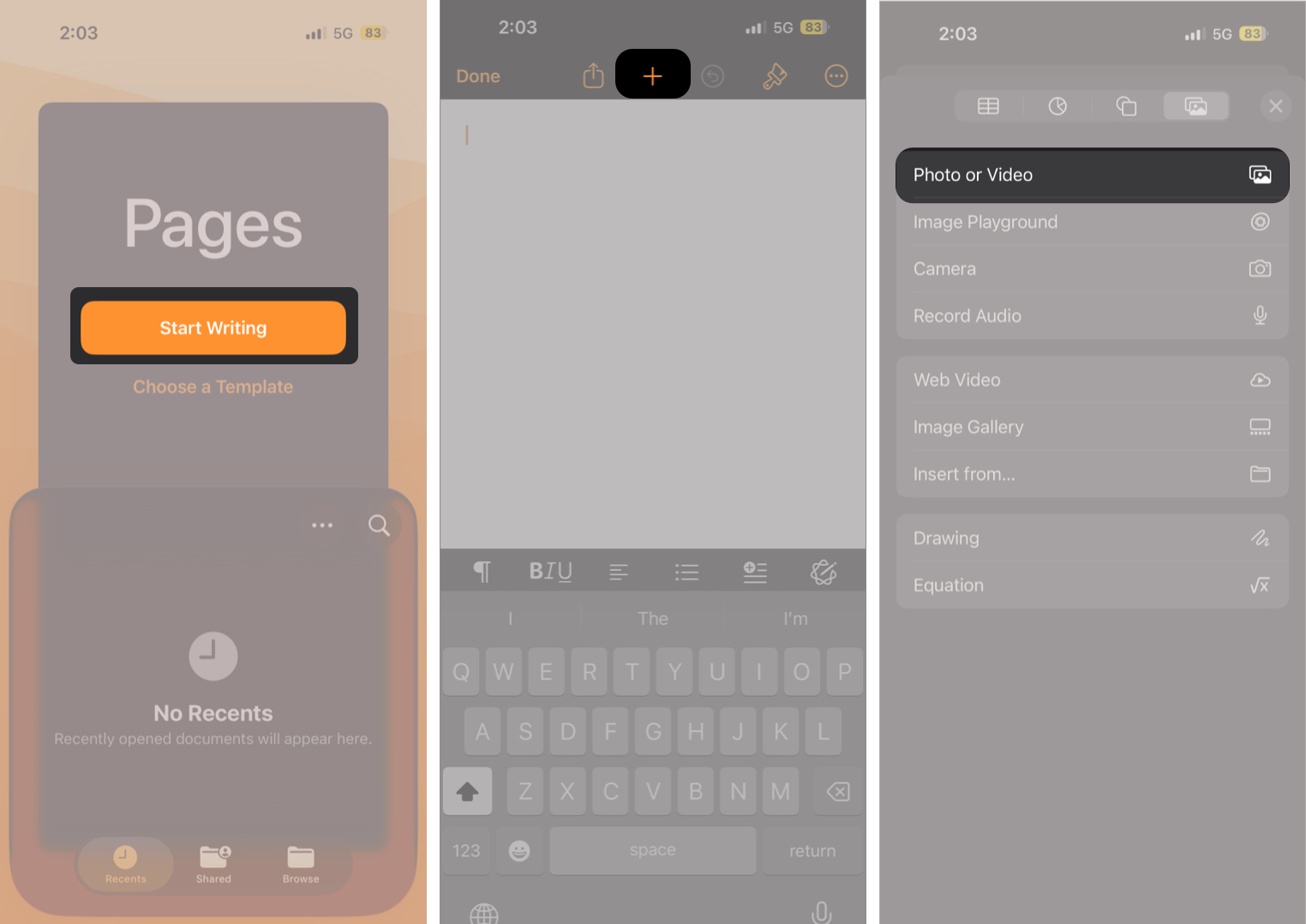How to Remove the Background From a Picture on iPhone – iGeeksBlog Open Pages, tap Start Writing, select +, then choose your image