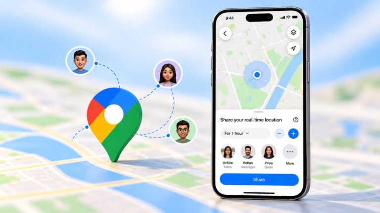 Share Location in Google Maps on iPhone