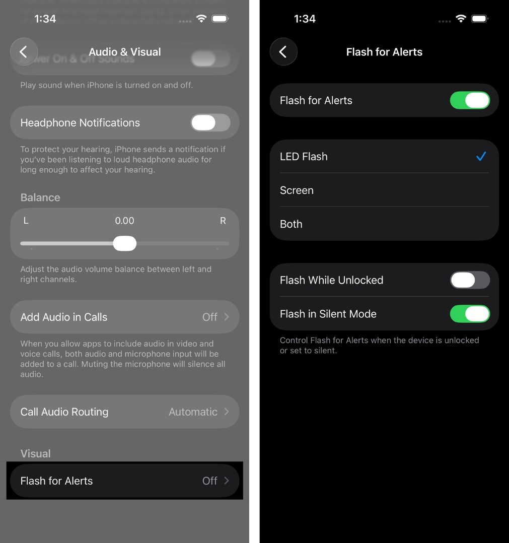 How to Make an iPhone Flash When Getting Calls, Texts, and Notifications – iGeeksBlog Toggle on Flash for Alerts
