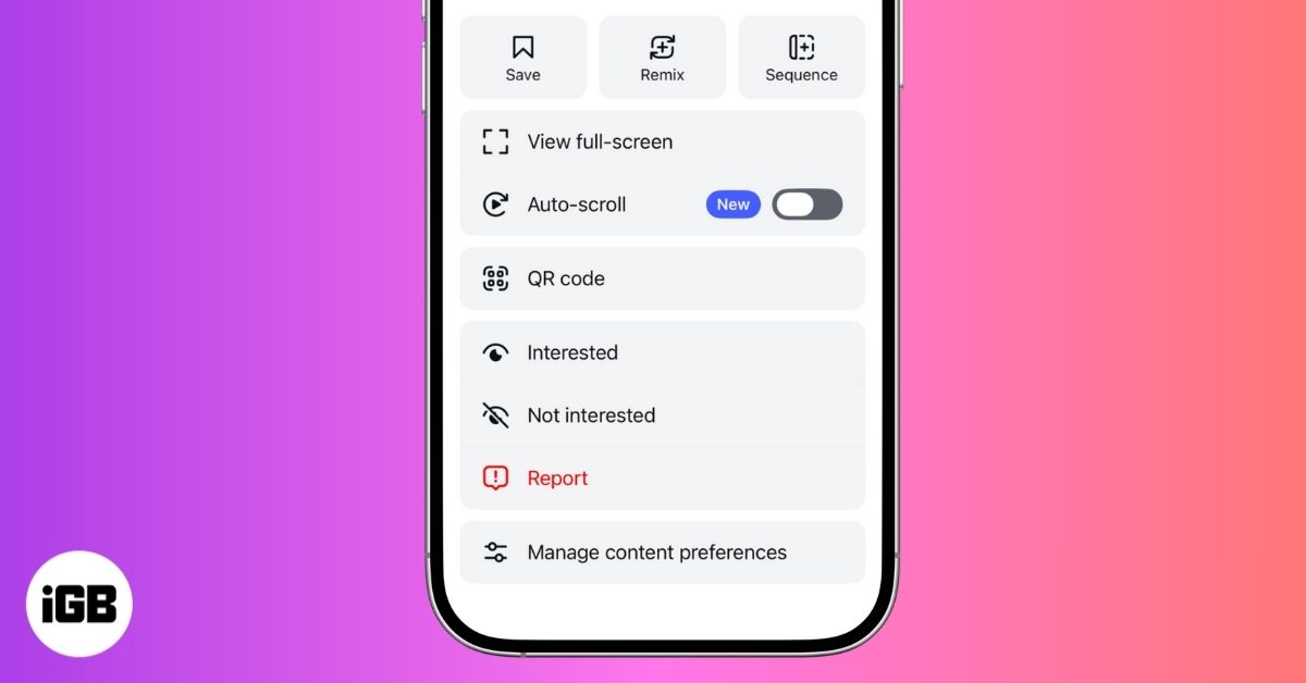 Turn on Auto-Scroll feature for Reels on Instagram