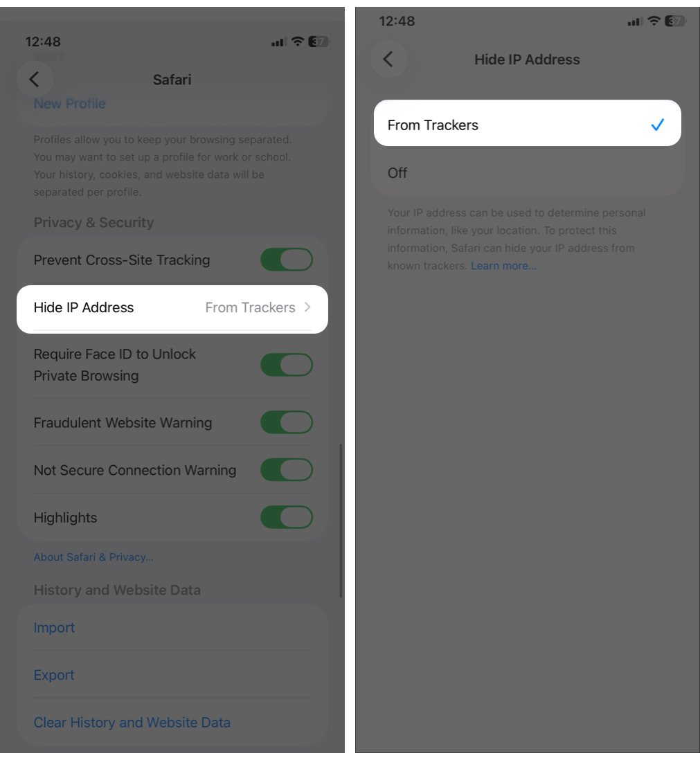 Safari Not Working on iPhone or iPad? Here’s How to Fix It – iGeeksBlog Set Hide IP Address to From Trackers.