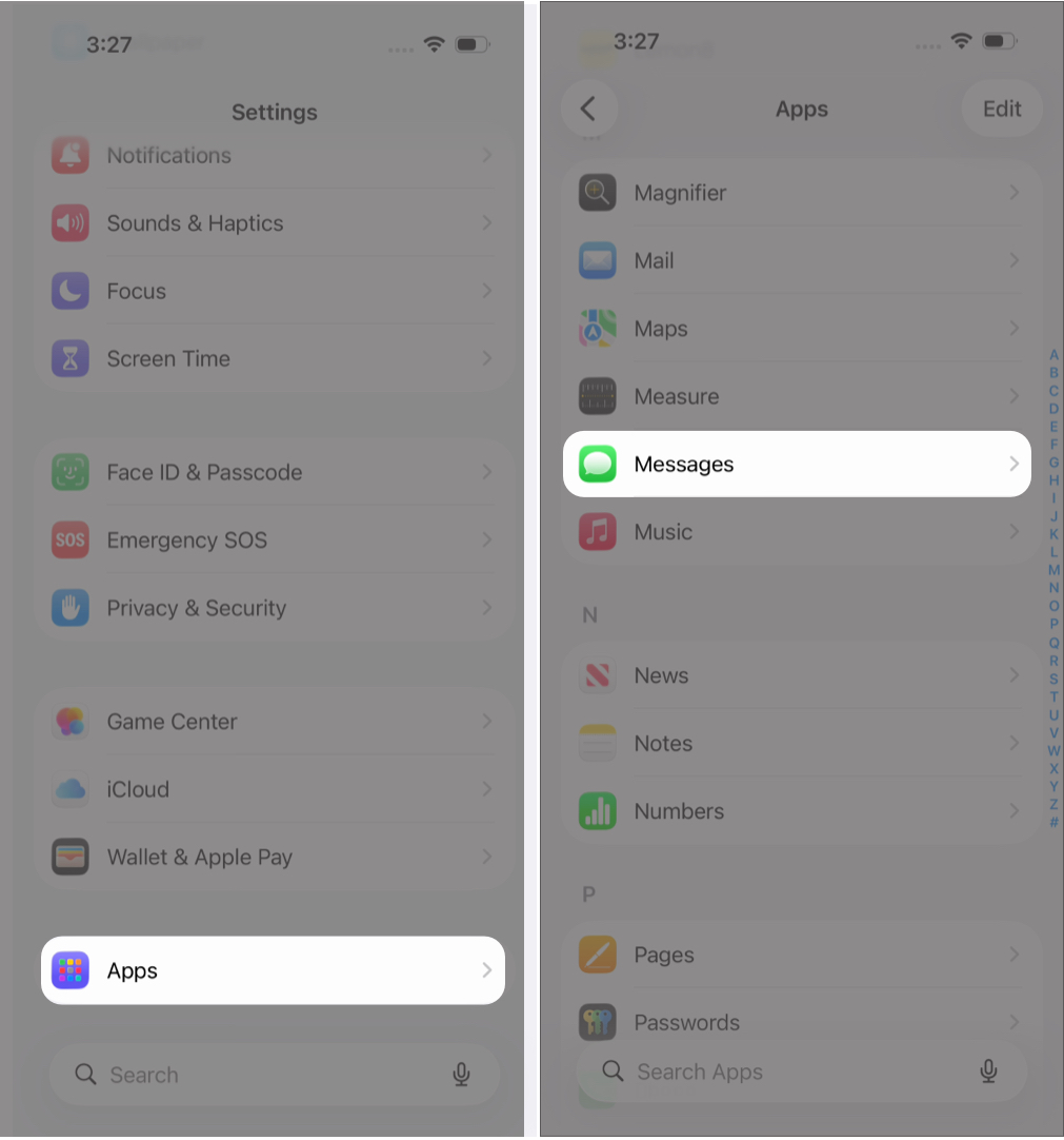 Go to Settings And Tap On Apps