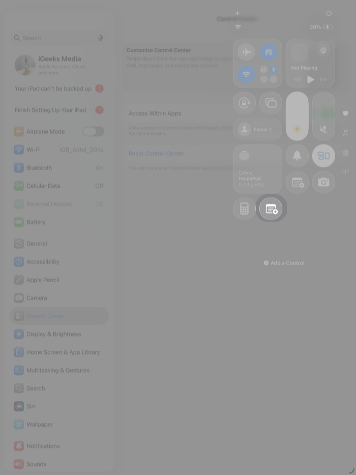 How to Use Quick Notes on iPad (Tips, Gestures, and Shortcuts) – iGeeksBlog Open Quick Note from Control Center