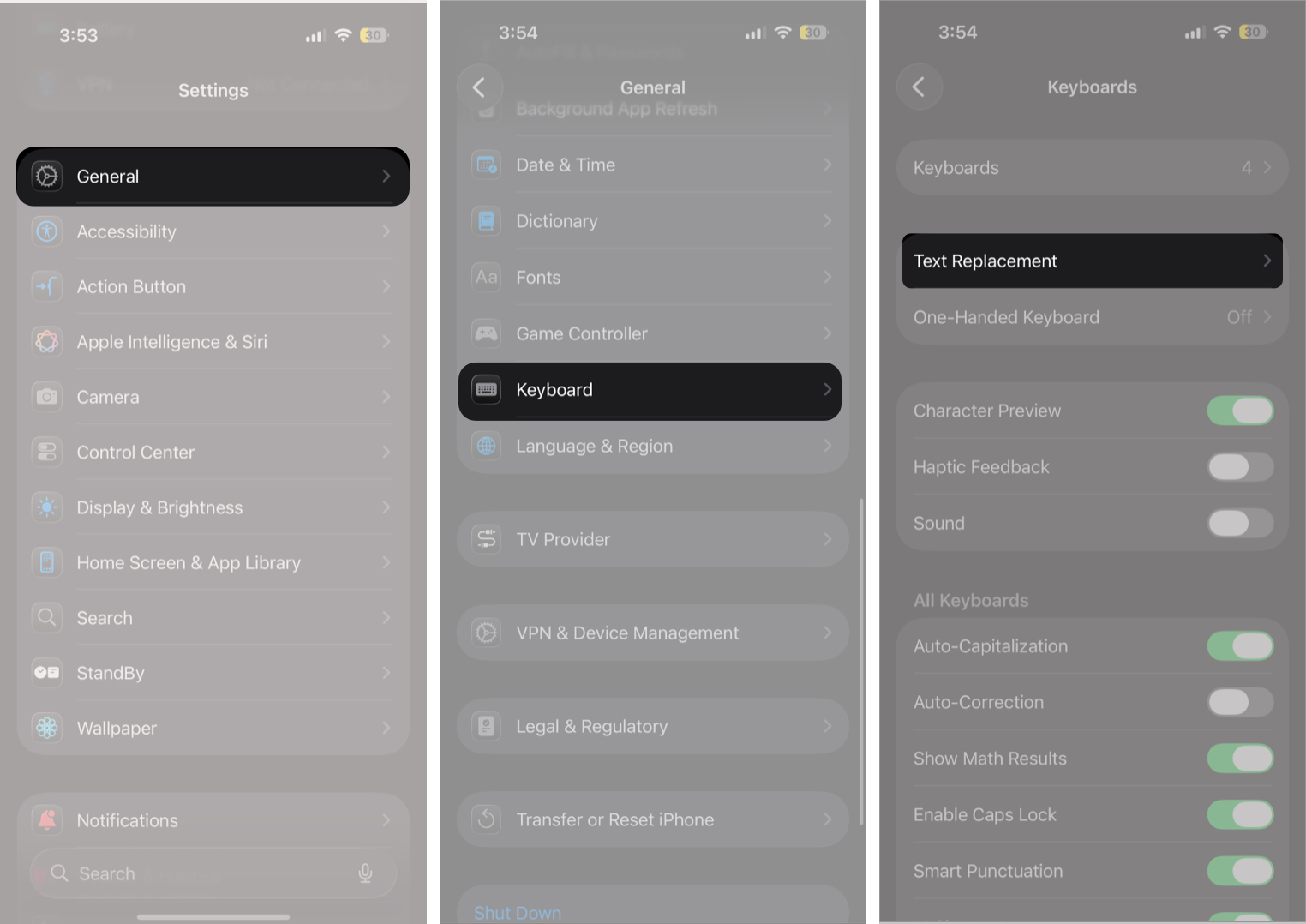 Open Settings Then General Tap On Keyboard And Tap Text Replacement.