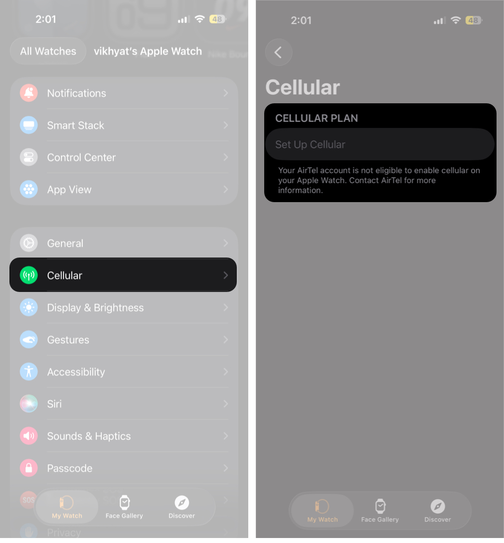 Apple Watch Cellular Not Working? Here’s How to Fix It – iGeeksBlog Open the Watch App, Ensure You’re on the My Watch Tab, and Tap Cellular
