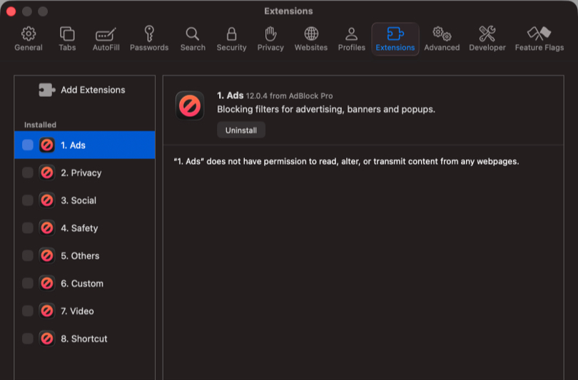 How to Fix YouTube Videos Not Playing on Safari on Mac – iGeeksBlog deselect all the installed extensions