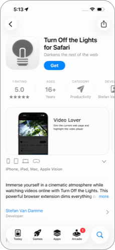 Turn Off the Lights for Safari