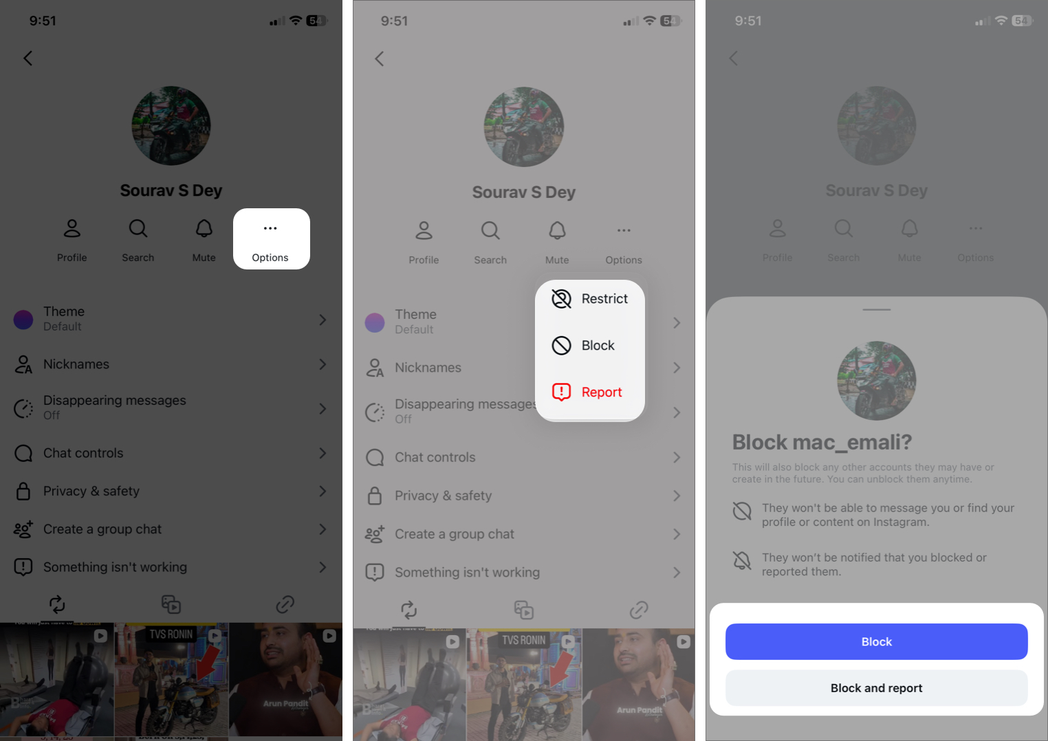 Block Someone on Instagram Via Direct Messages