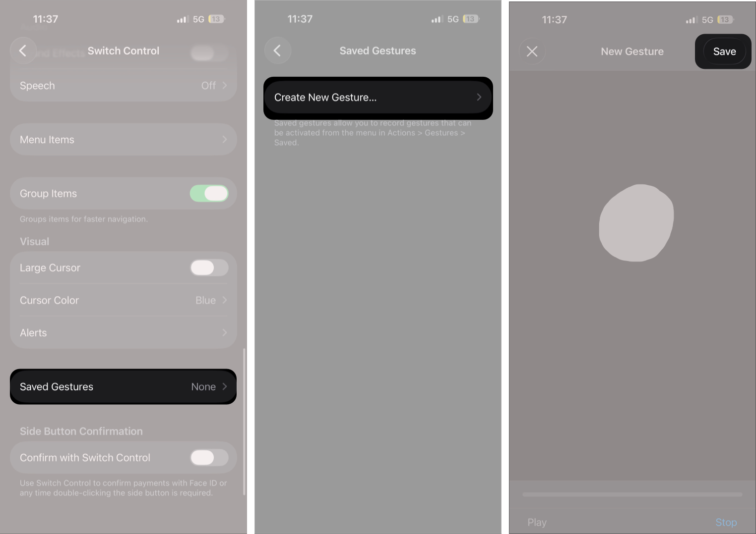 Create Custom Gestures