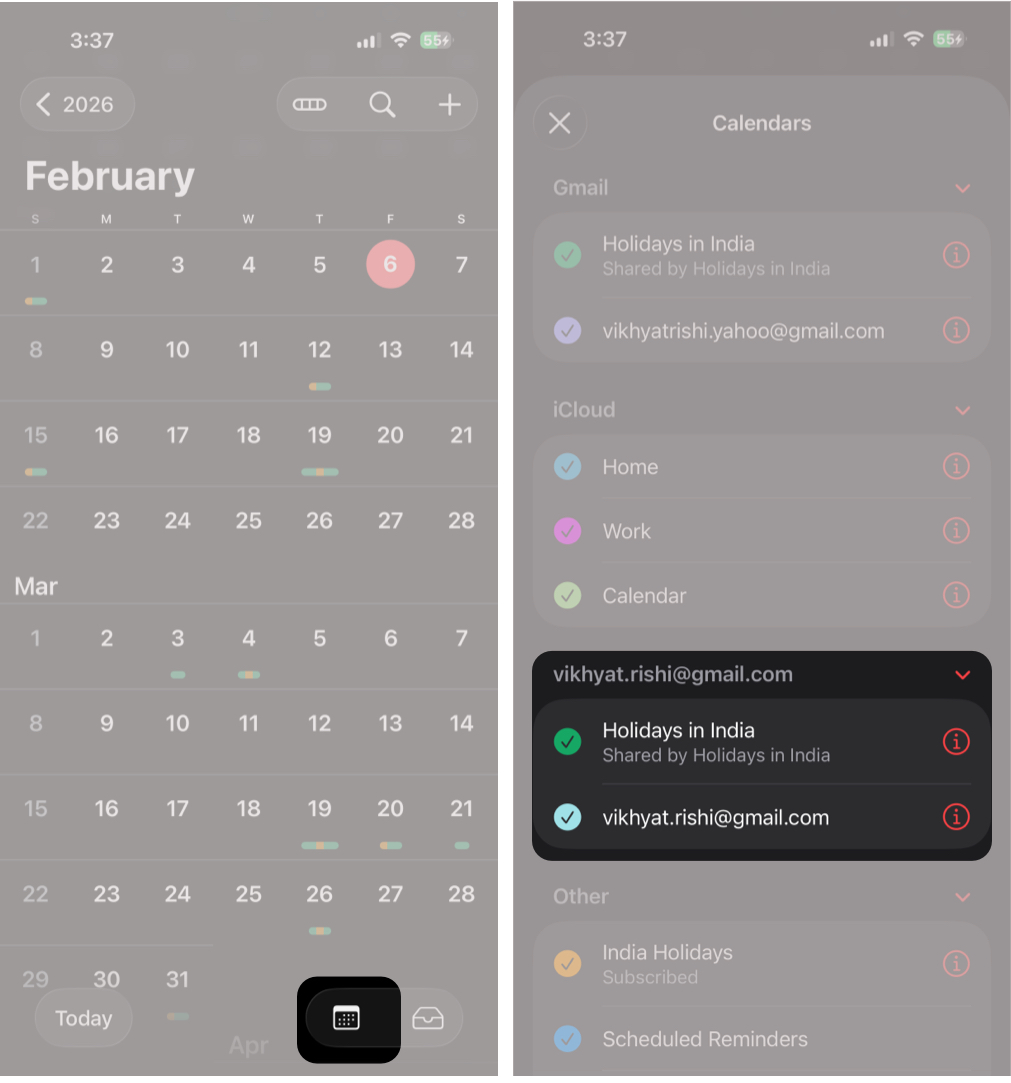 Ensure Google Calendar Isn’t Turned Off