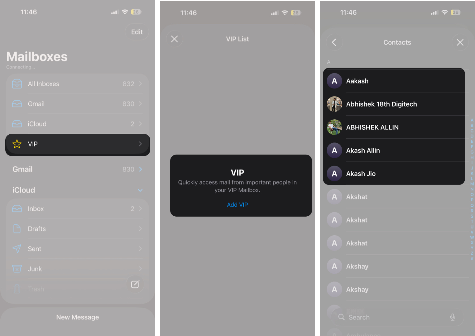 Manage VIP Contacts for Urgent Emails