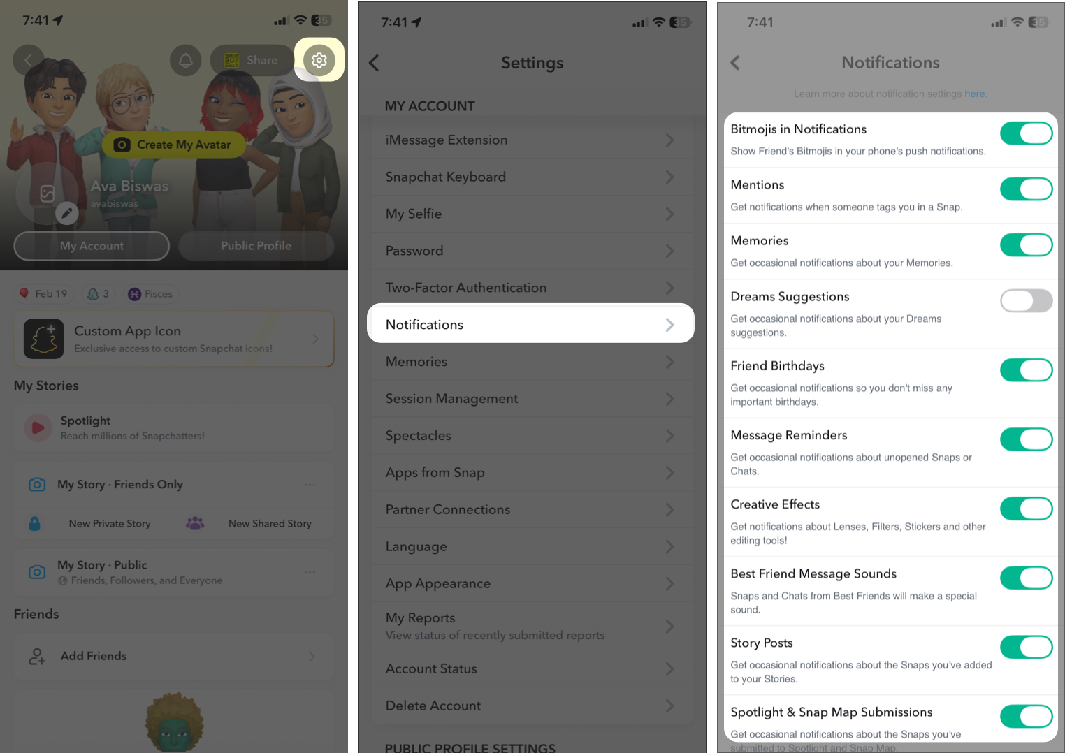 Managing Snapchat Notifications