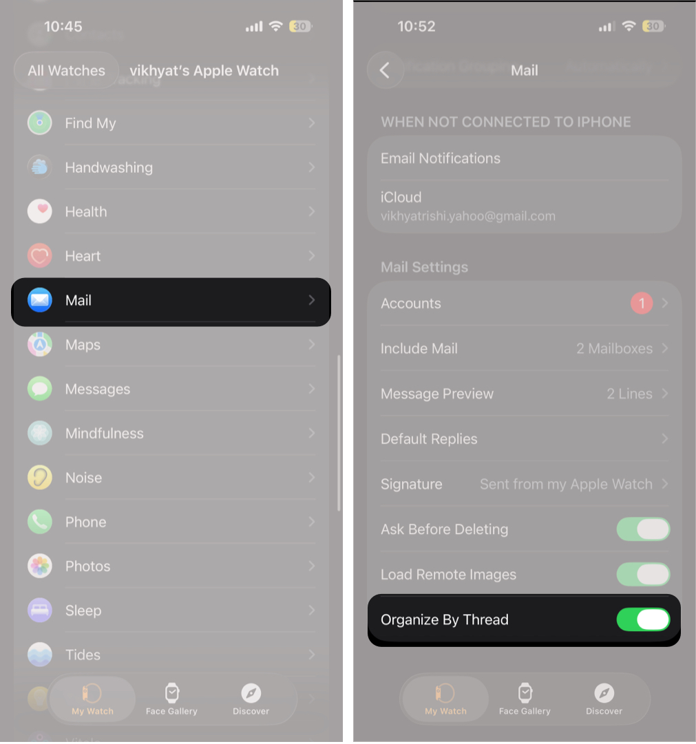 Organize email Conversations by Thread
