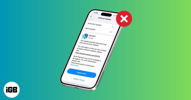 Unable to Install iOS 26.3 Update on iPhone