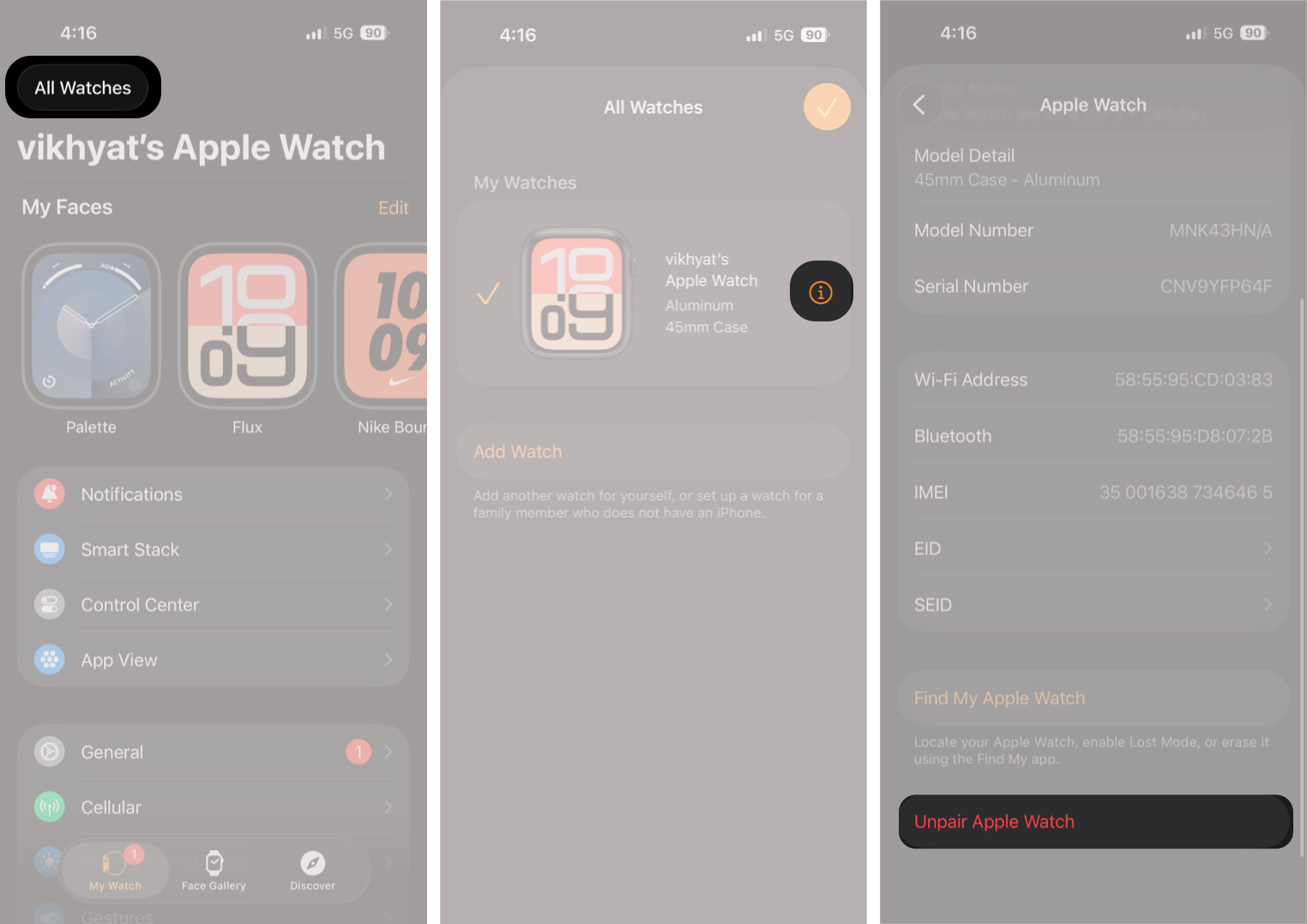 Unpair and Re-Pair Your Apple Watch