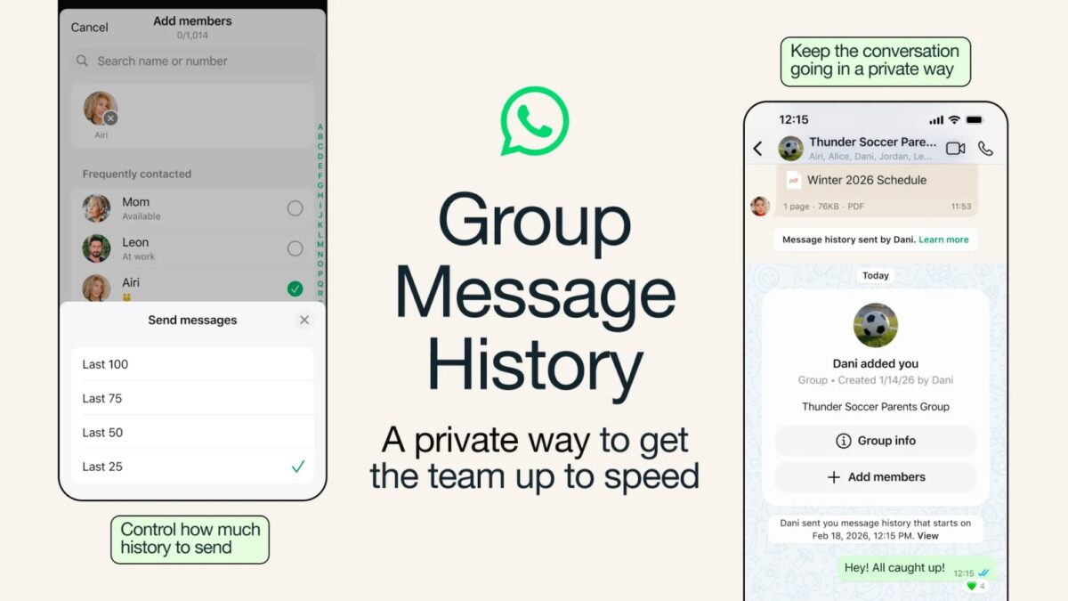 WhatsApp Introduces Group Message History