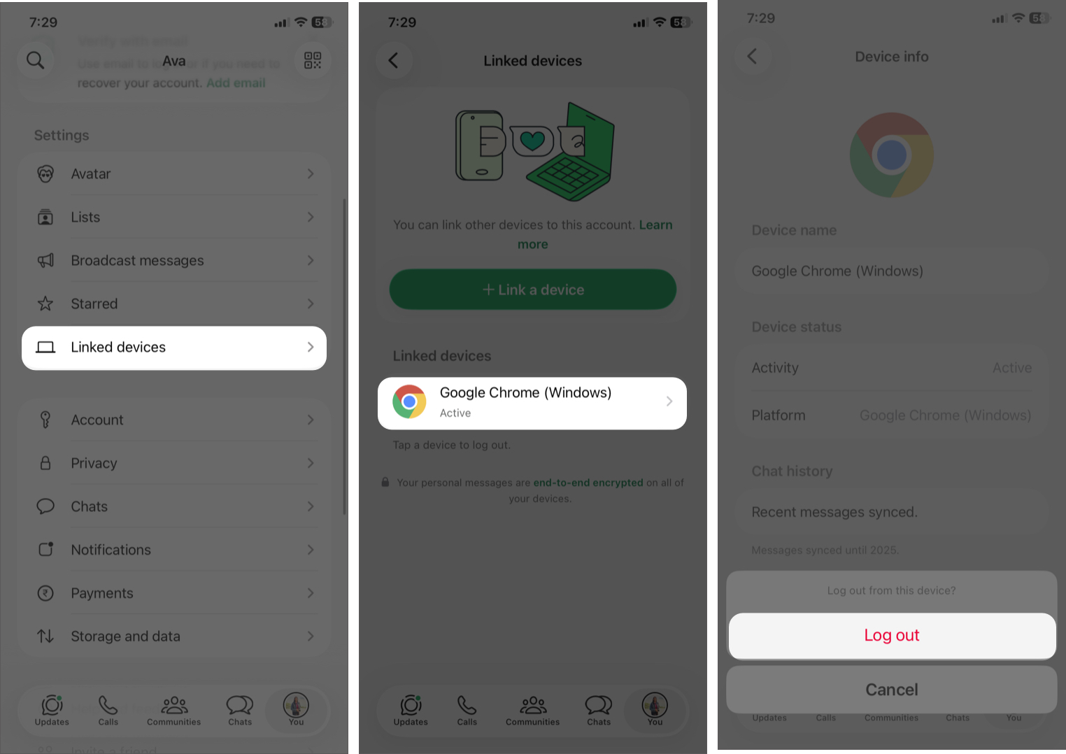 Check Linked Devices Login